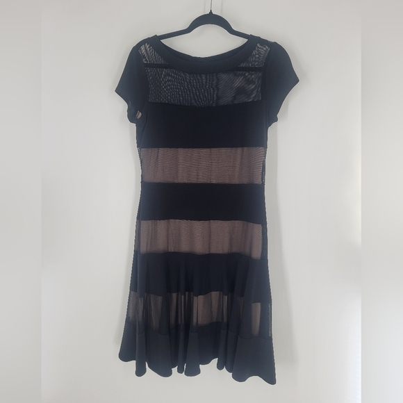 Bali Dress Size 8 Cocktail Black Mesh Panel Stretch - Picture 1 of 5